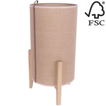 Настолна лампа CASIOPEA 1xE27/40W/230V 50 cm дъб – FSC сертифицирано