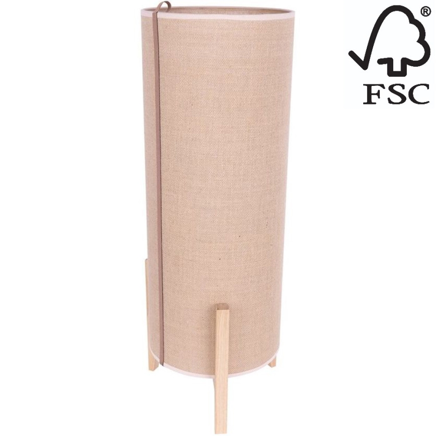 Настолна лампа CASIOPEA 1xE27/40W/230V 70 cm дъб – FSC сертифицирано
