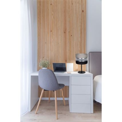 Настолна лампа CORAL 1xE27/60W/230V черна/сива