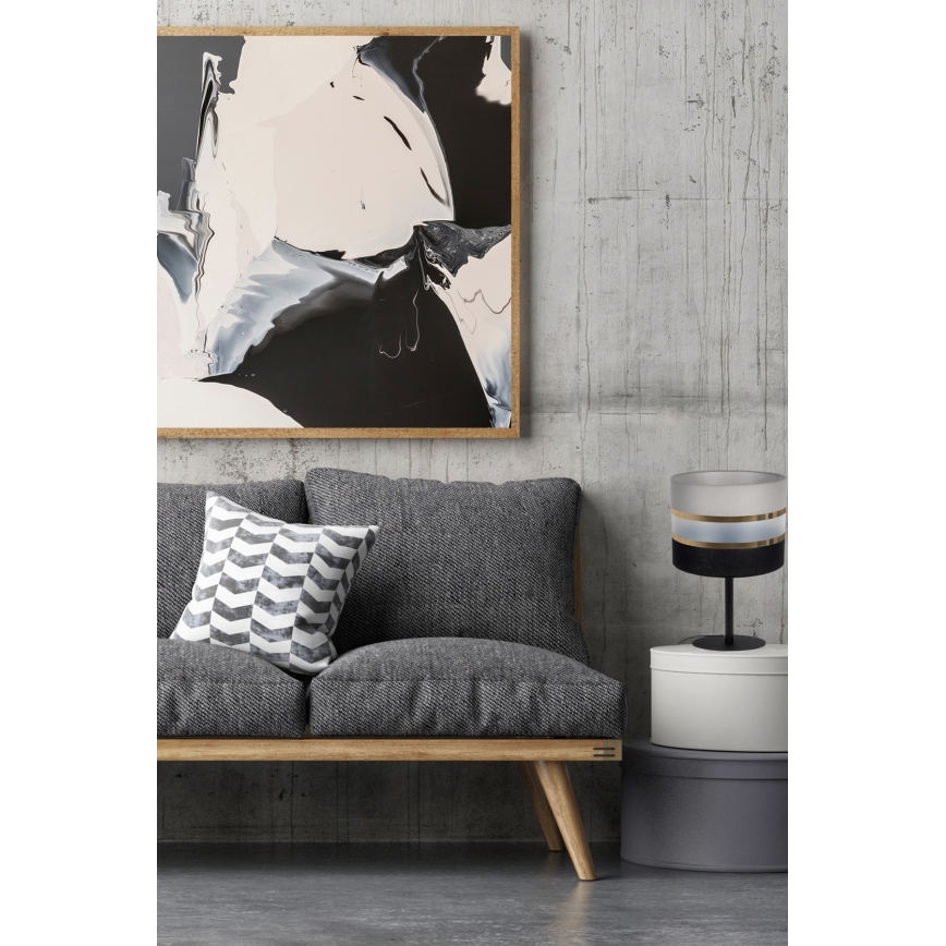 Настолна лампа CORAL 1xE27/60W/230V черна/сива