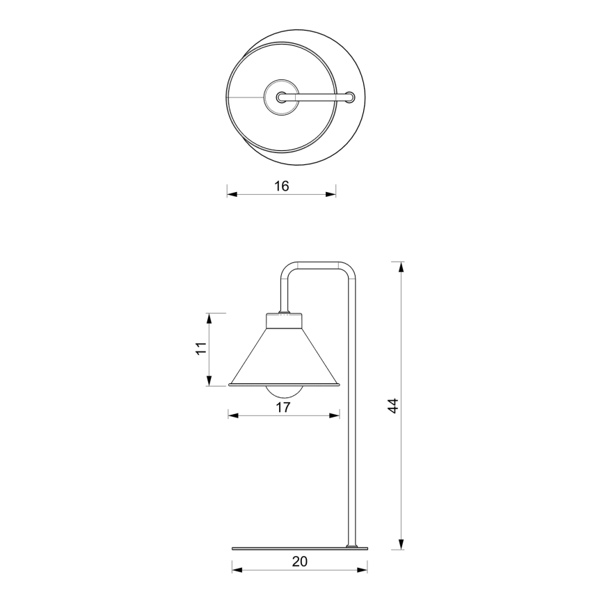 Настолна лампа DEMET 1xE27/15W/230V черен/златист