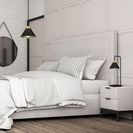 Настолна лампа DEMET 1xE27/15W/230V черен/златист