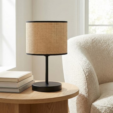 Настолна лампа ECO 1xE27/15W/230V бежова/ратан