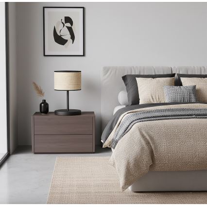 Настолна лампа ECO 1xE27/15W/230V бежова/ратан