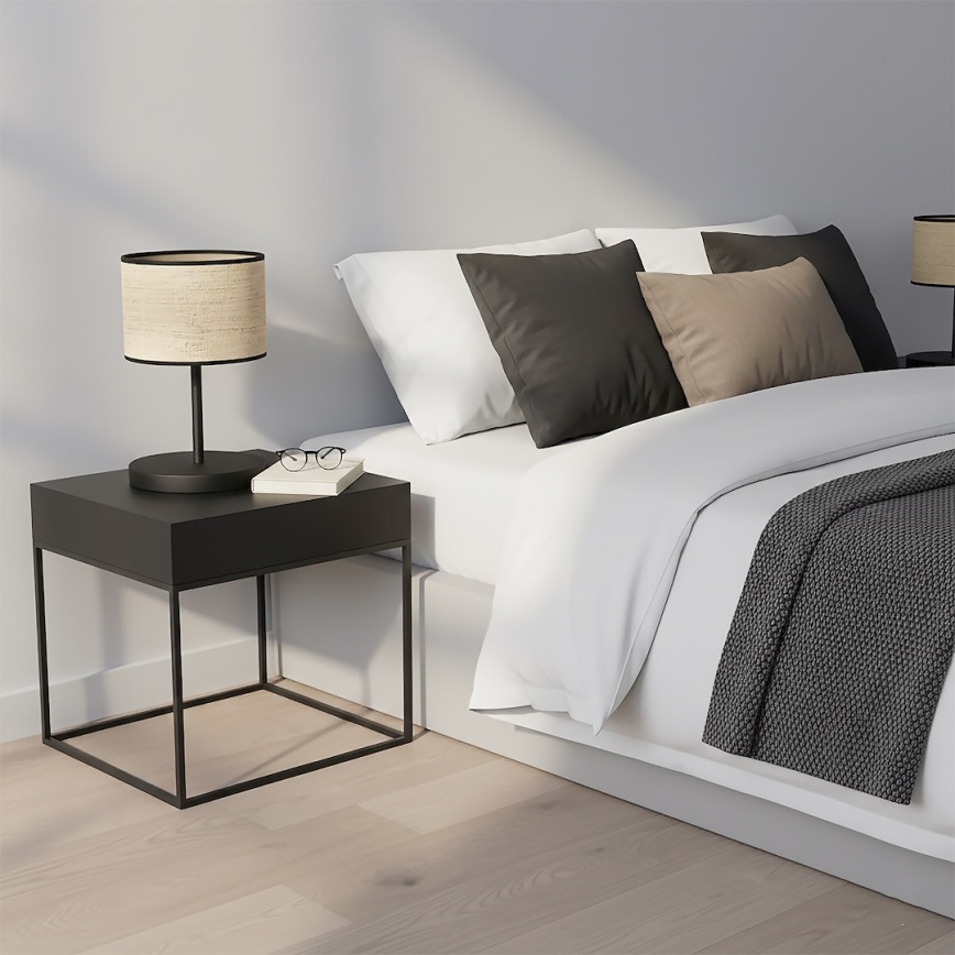 Настолна лампа ECO 1xE27/15W/230V бежова/ратан