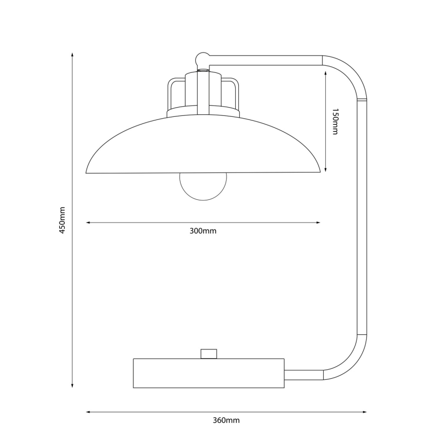 Настолна лампа FELIX 1xE27/60W/230V бяла