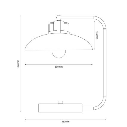 Настолна лампа FELIX 1xE27/60W/230V синя