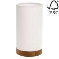 Настолна лампа FIRE 1xE27/25W/230V дъб/бяла - FSC сертифицирана