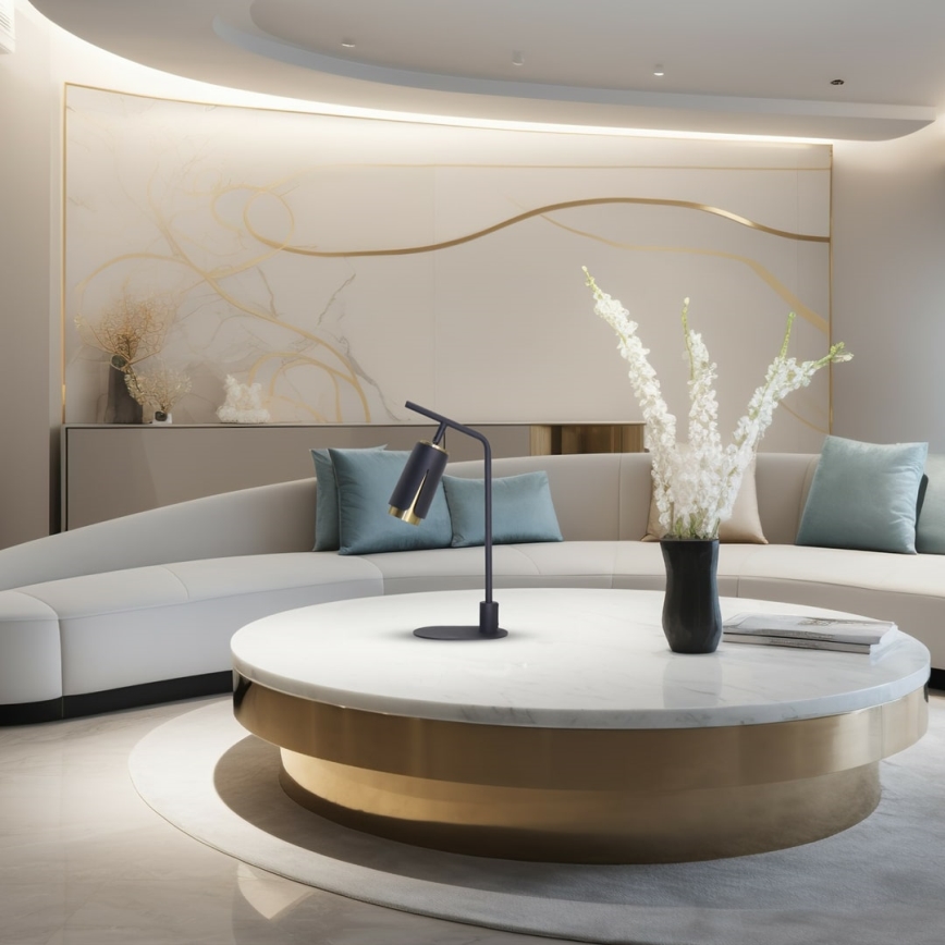 Настолна лампа FLOWER 1xGU10/8W/230V черен