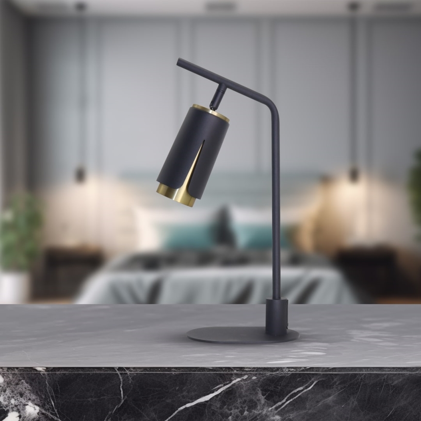 Настолна лампа FLOWER 1xGU10/8W/230V черен