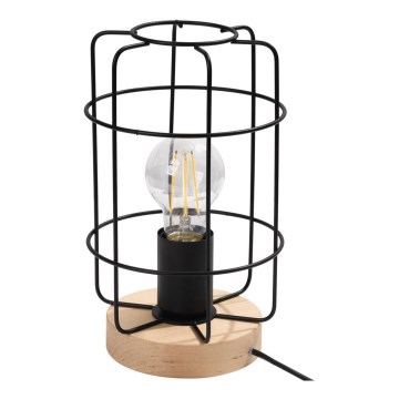 Настолна лампа GOTTO 1xE27/15W/230V черен/бук