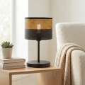 Настолна лампа KARBON 1xE27/15W/230V черна/кафява