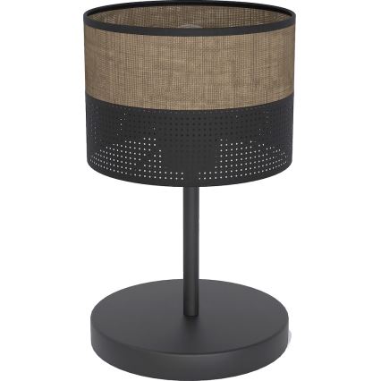 Настолна лампа KARBON 1xE27/15W/230V черна/кафява
