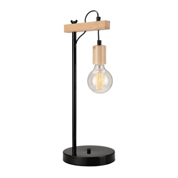 Настолна лампа LEON 1xE27/60W/230V бук - FSC сертифицирано