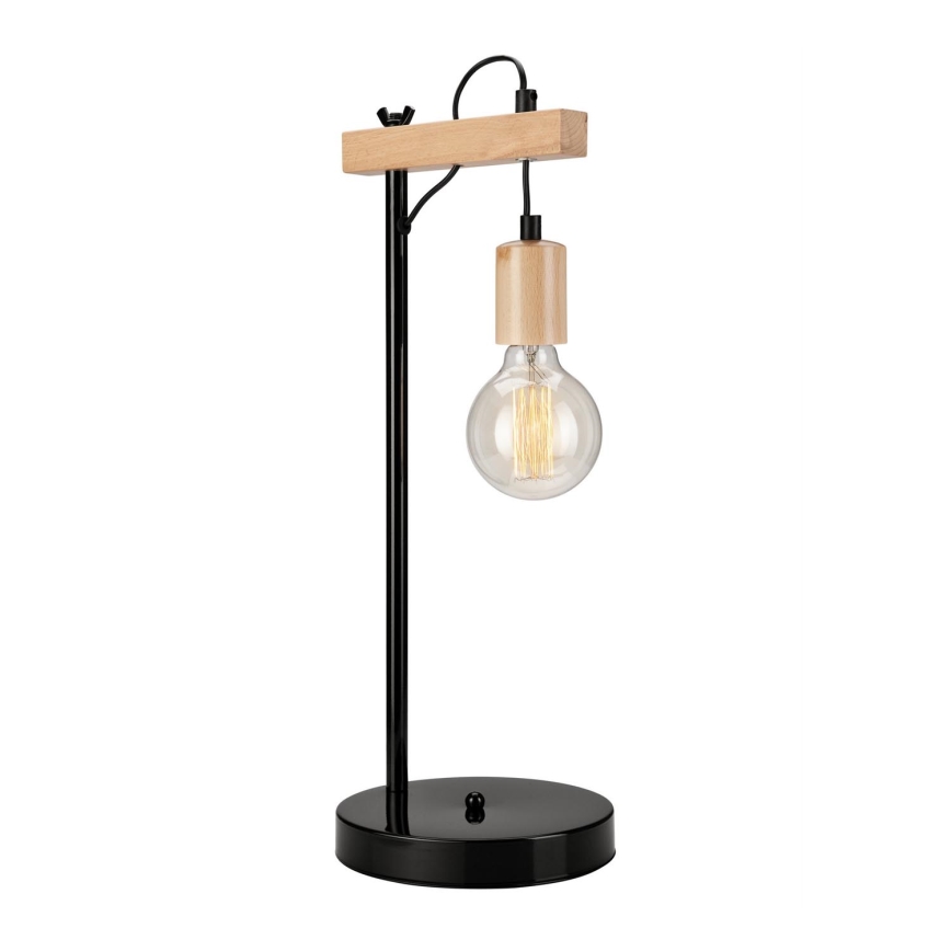 Настолна лампа LEON 1xE27/60W/230V бук - FSC сертифицирано