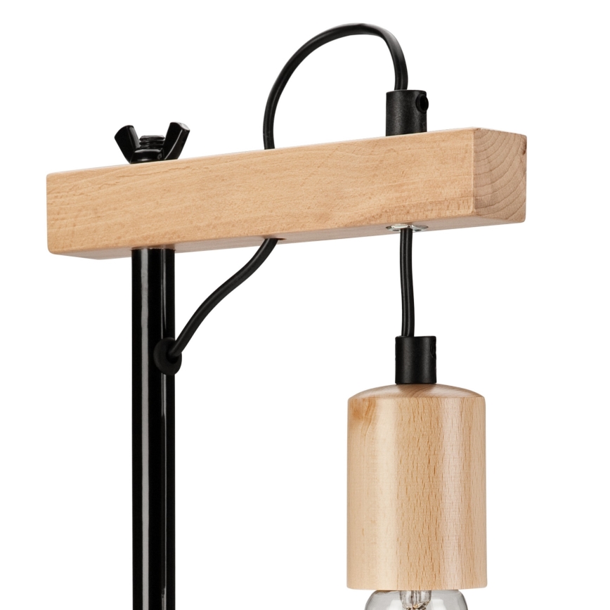 Настолна лампа LEON 1xE27/60W/230V бук - FSC сертифицирано