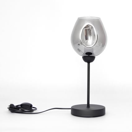 Настолна лампа LILI 1xE27/15W/230V черен/сив