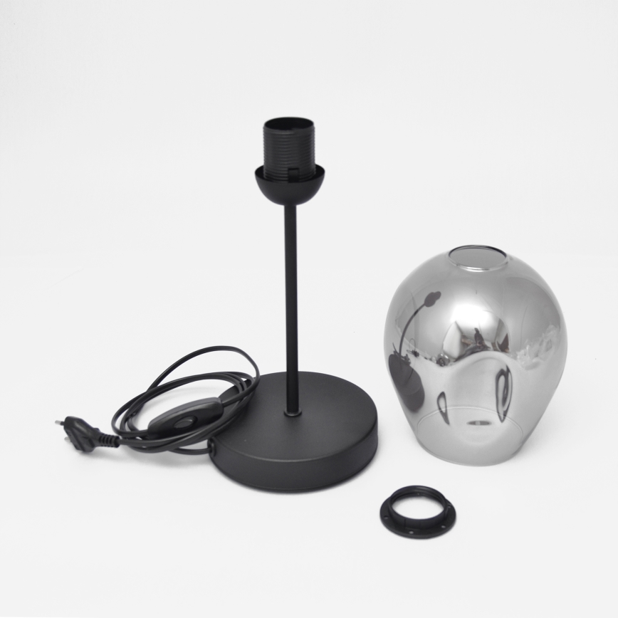 Настолна лампа LILI 1xE27/15W/230V черен/сив