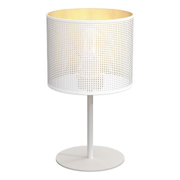 Настолна лампа LOFT SHADE 1xE27/60W/230V Ø 18 см бяла/златиста