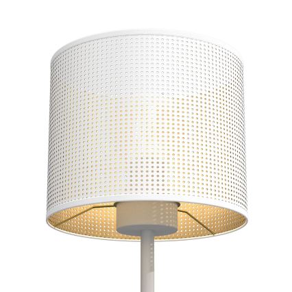 Настолна лампа LOFT SHADE 1xE27/60W/230V Ø 18 см бяла/златиста