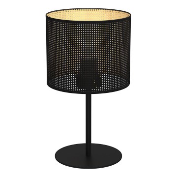 Настолна лампа LOFT SHADE 1xE27/60W/230V Ø 18 см черна/златиста
