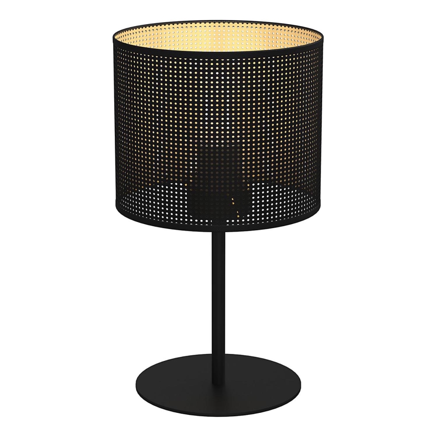 Настолна лампа LOFT SHADE 1xE27/60W/230V Ø 18 см черна/златиста