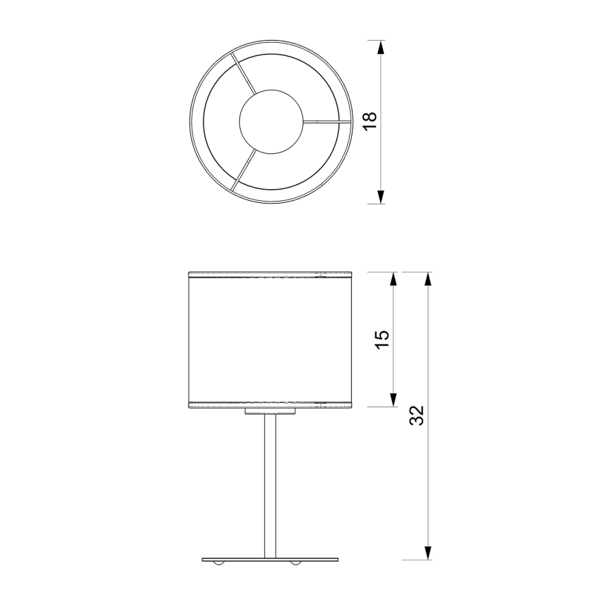 Настолна лампа LOFT SHADE 1xE27/60W/230V Ø 18 см черна/златиста
