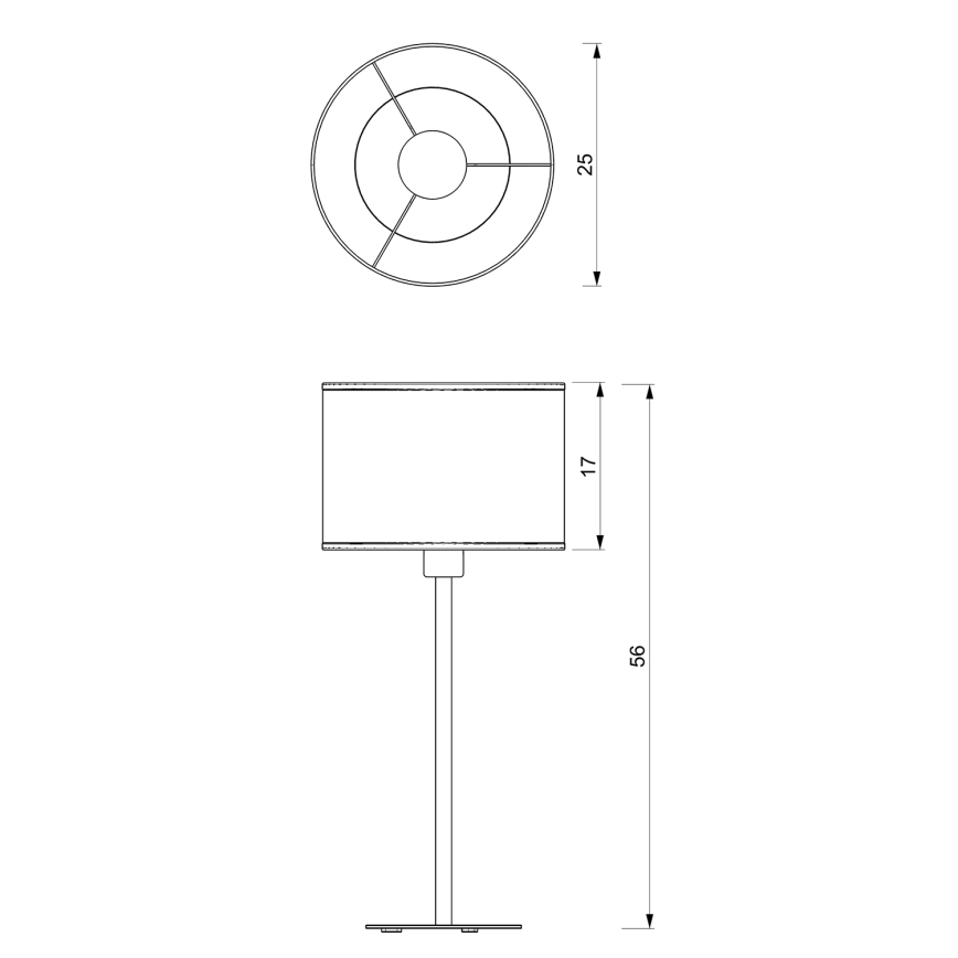 Настолна лампа LOFT SHADE 1xE27/60W/230V Ø 25 см бяла/златиста