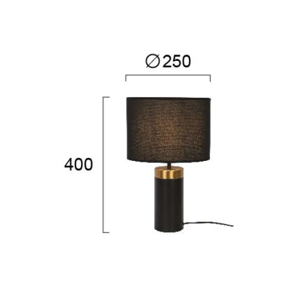Настолна лампа LUCIANO 1xE27/40W/230V черна/златна