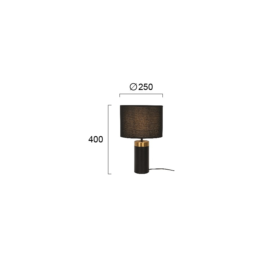 Настолна лампа LUCIANO 1xE27/40W/230V черна/златна