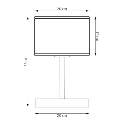 Настолна лампа LUX 1xE27/15W/230V бяла/златна