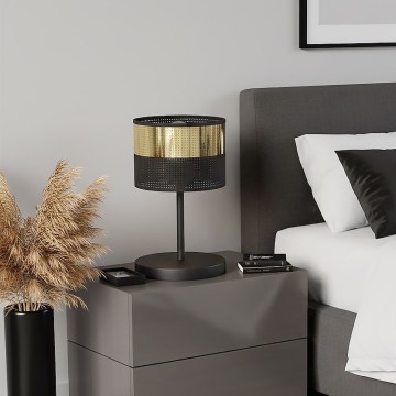 Настолна лампа LUX 1xE27/15W/230V черна/златна