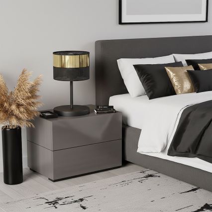 Настолна лампа LUX 1xE27/15W/230V черна/златна