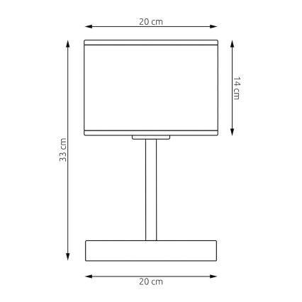 Настолна лампа LUX 1xE27/15W/230V черна/златна
