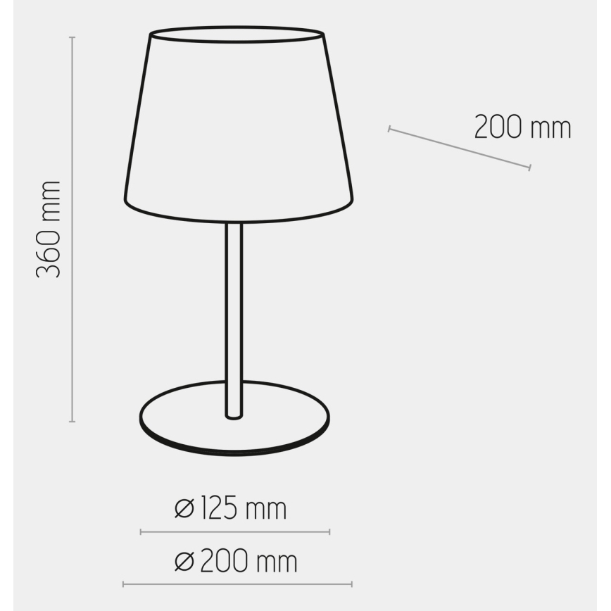 Настолна лампа MAJA 1xE27/15W/230V черна