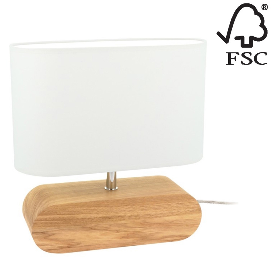 Настолна лампа MARINNA 1xE27/25W/230V дъб - FSC сертифицирана