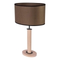Настолна лампа MERCEDES 1xE27/40W/230V 60 cm кафява/дъб