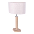 Настолна лампа MERCEDES 1xE27/40W/230V, 60 см, крем/дъб
