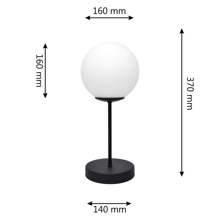 Настолна лампа MOON 1xE27/15W/230V черен