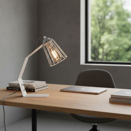 Настолна лампа NANDO 1xE27/15W/230V бяла