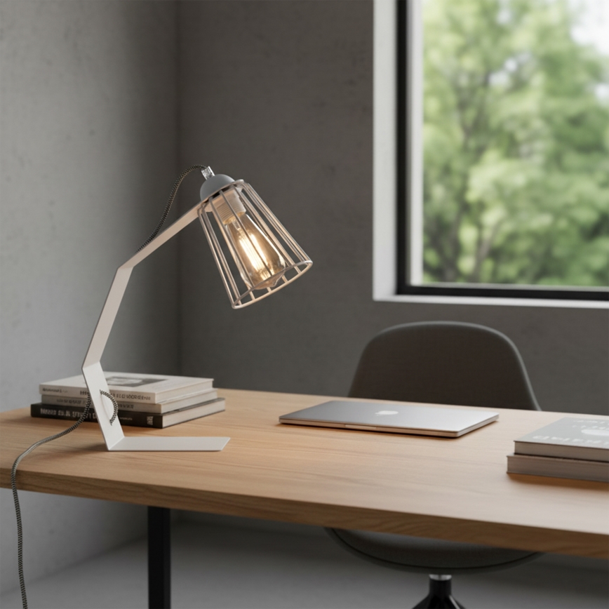 Настолна лампа NANDO 1xE27/15W/230V бяла