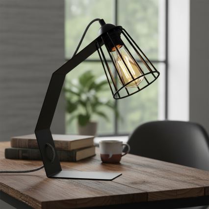 Настолна лампа NANDO 1xE27/15W/230V черна