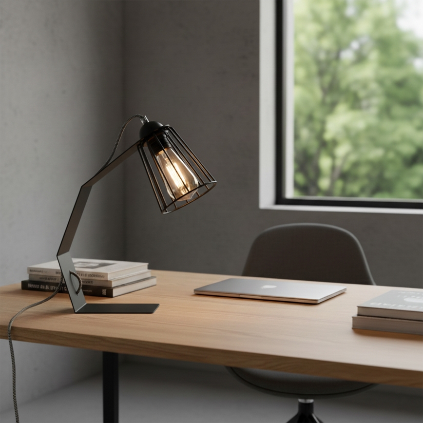 Настолна лампа NANDO 1xE27/15W/230V черна