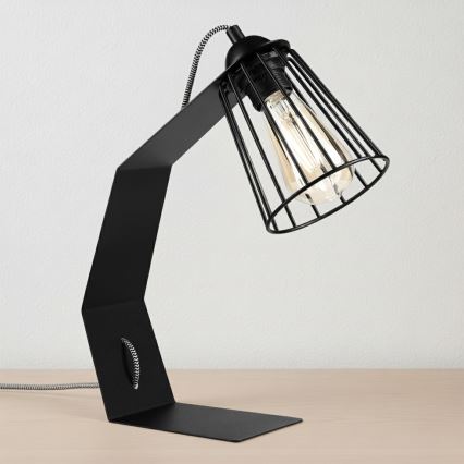 Настолна лампа NANDO 1xE27/15W/230V черна