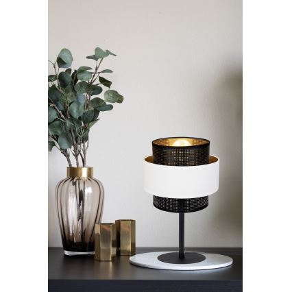 Настолна лампа NESS 1xE27/60W/230V черна/бяла