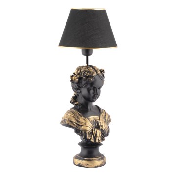 Настолна лампа OPELYA 1xE27/40W/230V черен/златист