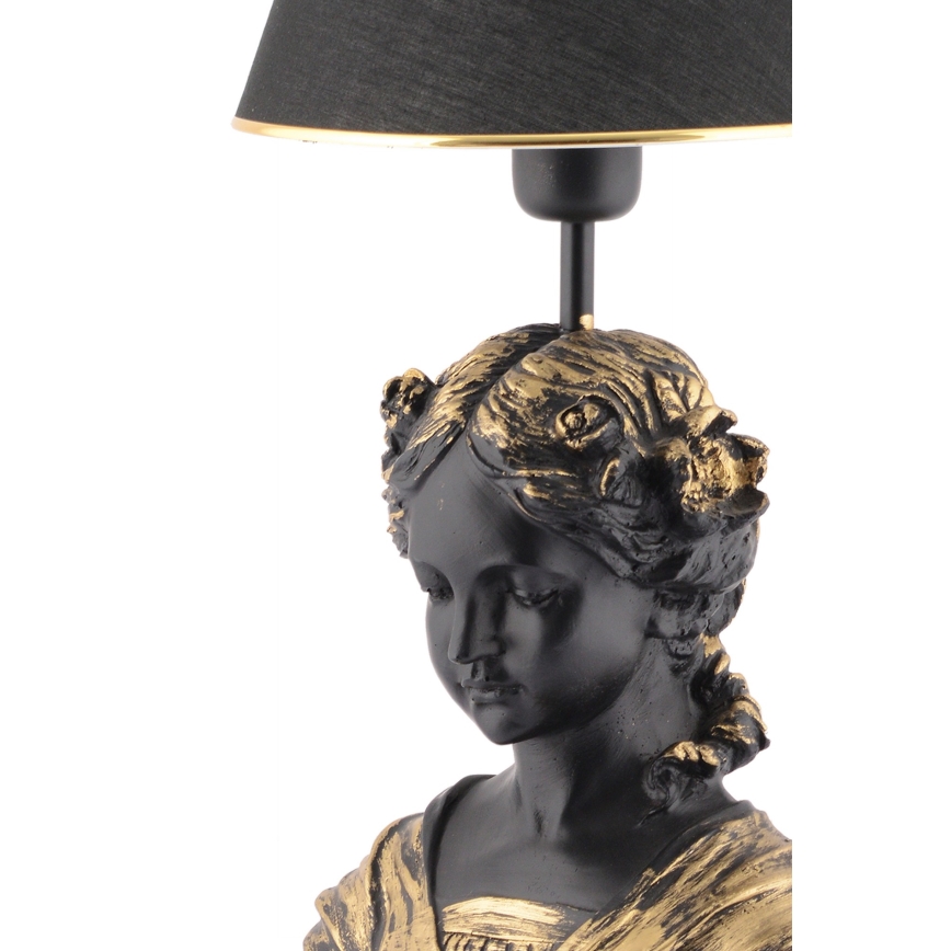 Настолна лампа OPELYA 1xE27/40W/230V черен/златист