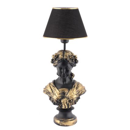 Настолна лампа OPELYA 1xE27/40W/230V черен/златист