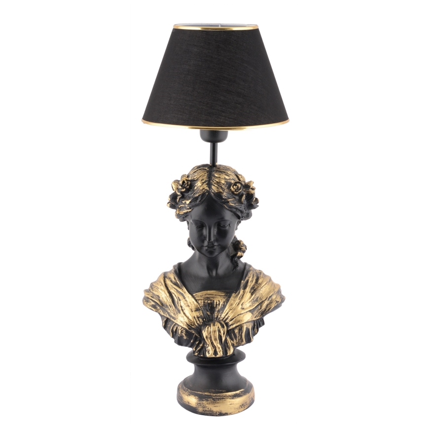 Настолна лампа OPELYA 1xE27/40W/230V черен/златист