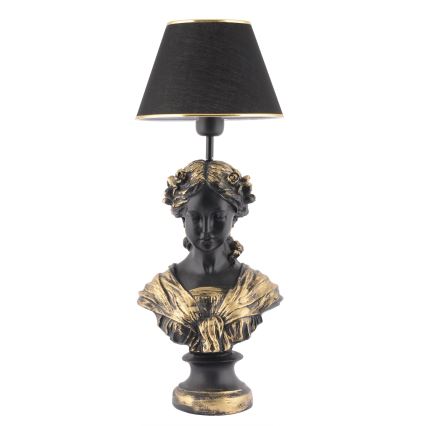 Настолна лампа OPELYA 1xE27/40W/230V черен/златист